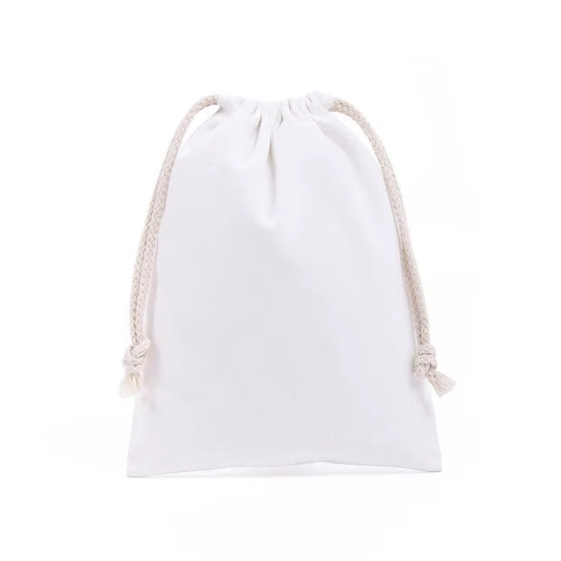 Cotton Linen Drawstring Storage Bags Christms Wedding Gift DIY Plain Pouch Reusable Home Organize Dustbag 7X10 13X16 18X25 25X32
