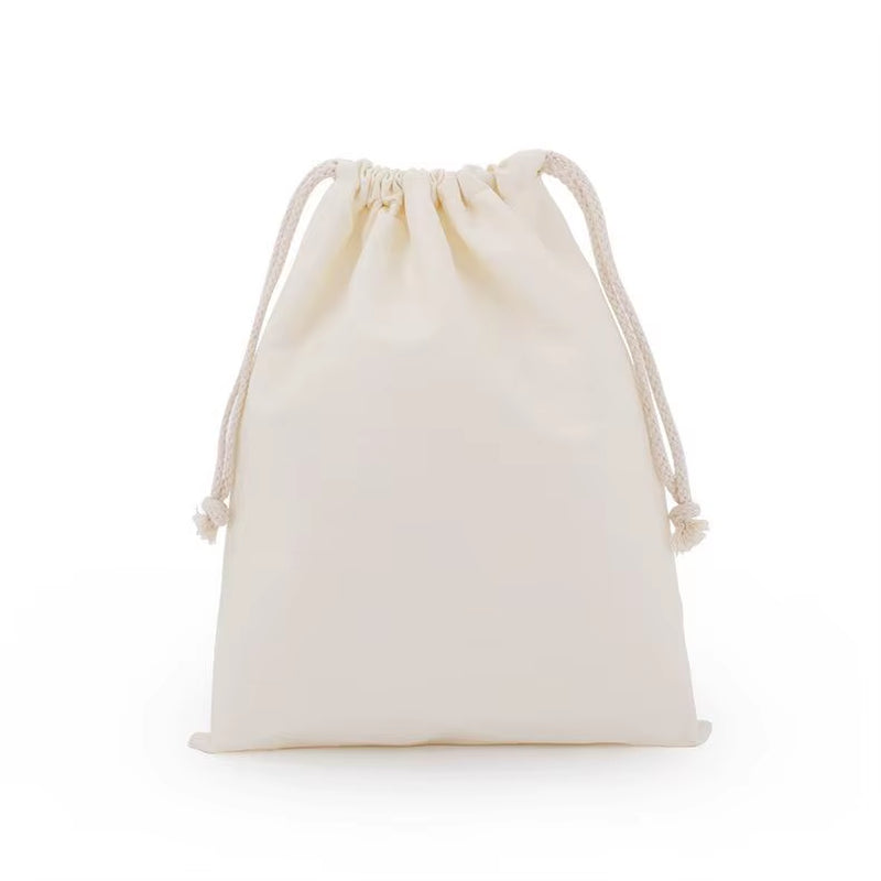 Cotton Linen Drawstring Storage Bags Christms Wedding Gift DIY Plain Pouch Reusable Home Organize Dustbag 7X10 13X16 18X25 25X32